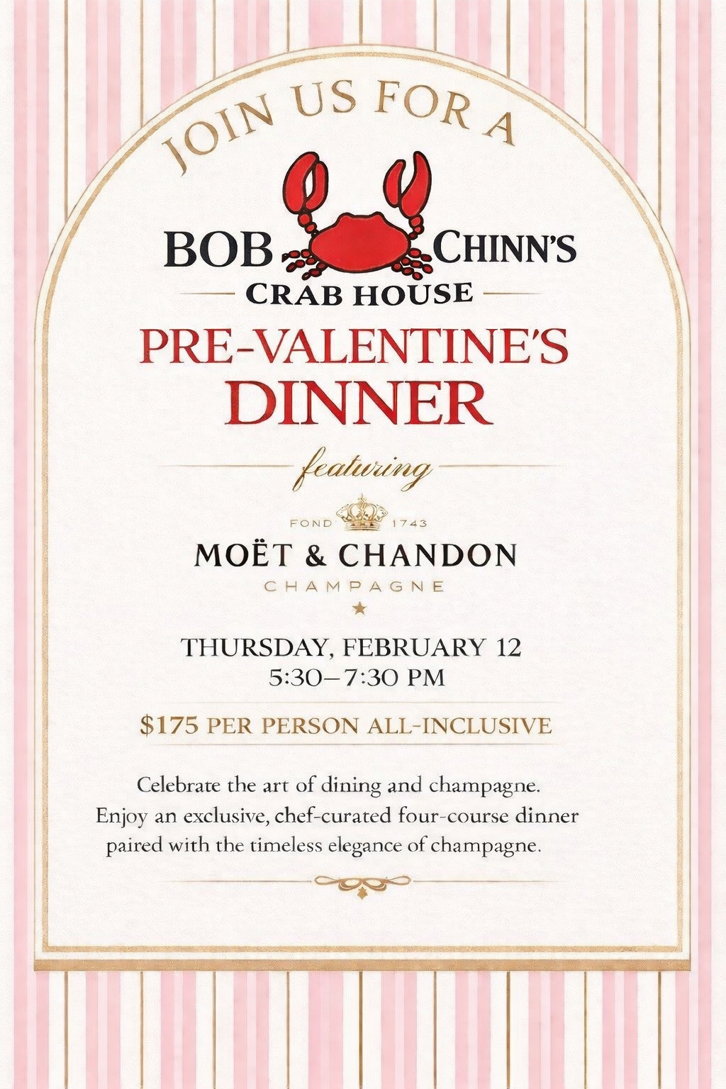 Pre-Valentine's Day Dinner : Bob Chinn's x Moët & Chandon