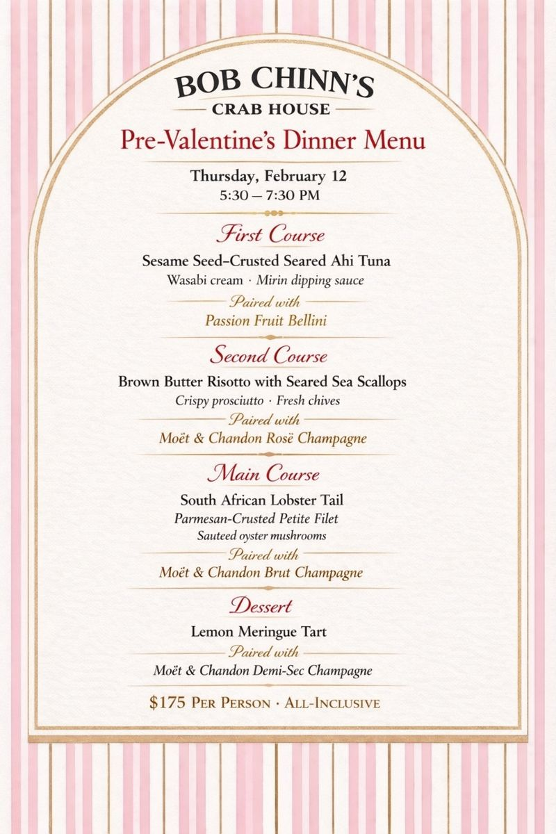 Pre-Valentine's Day Dinner : Bob Chinn's x Moët & Chandon