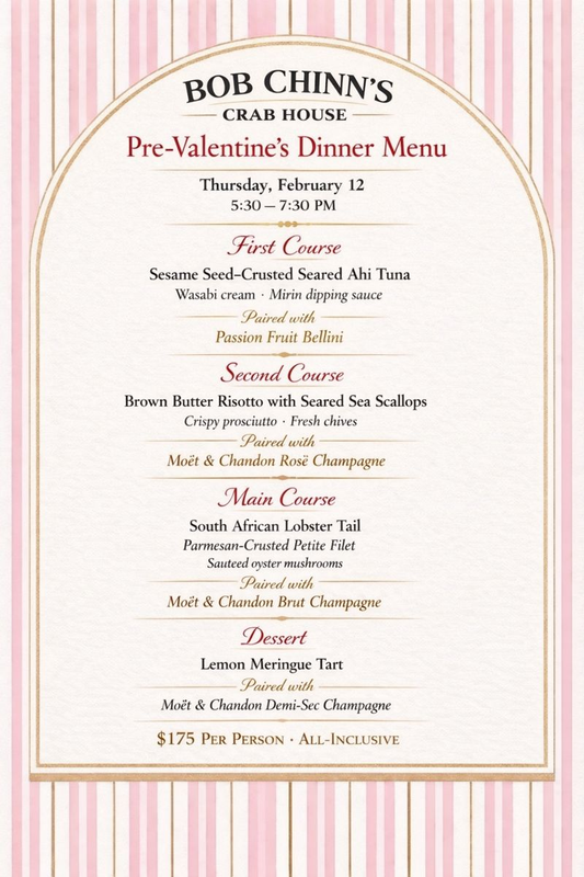 Pre-Valentine's Day Dinner : Bob Chinn's x Moët & Chandon
